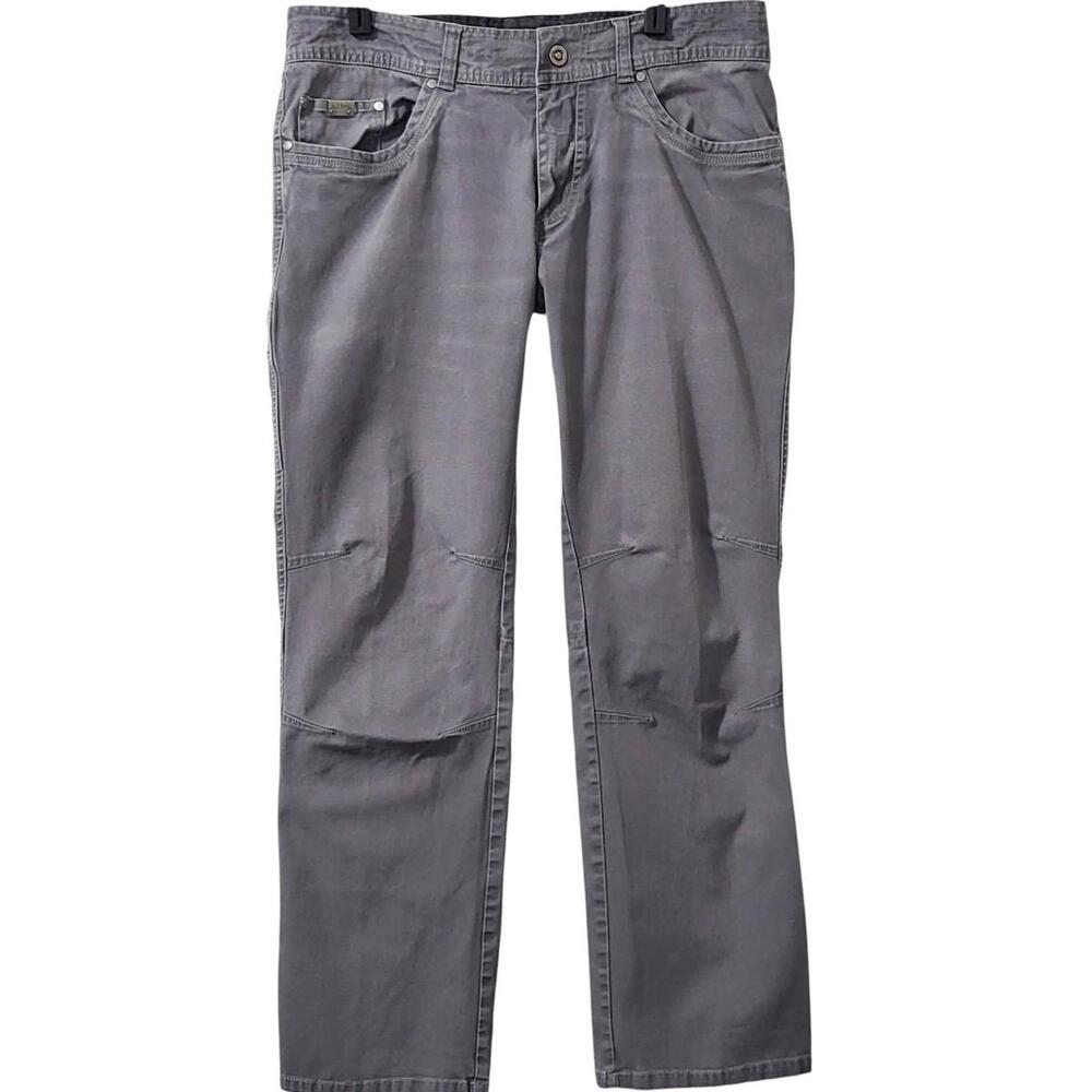 Kuhl Kanvus Lightweight Jeans Mens Size 36x30 Vintage Patina Dye Grey Cotton